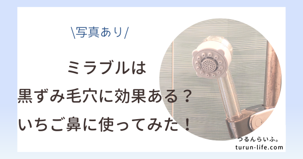 ミラブルは黒ずみ毛穴に効果ある？いちご鼻に使ってみた